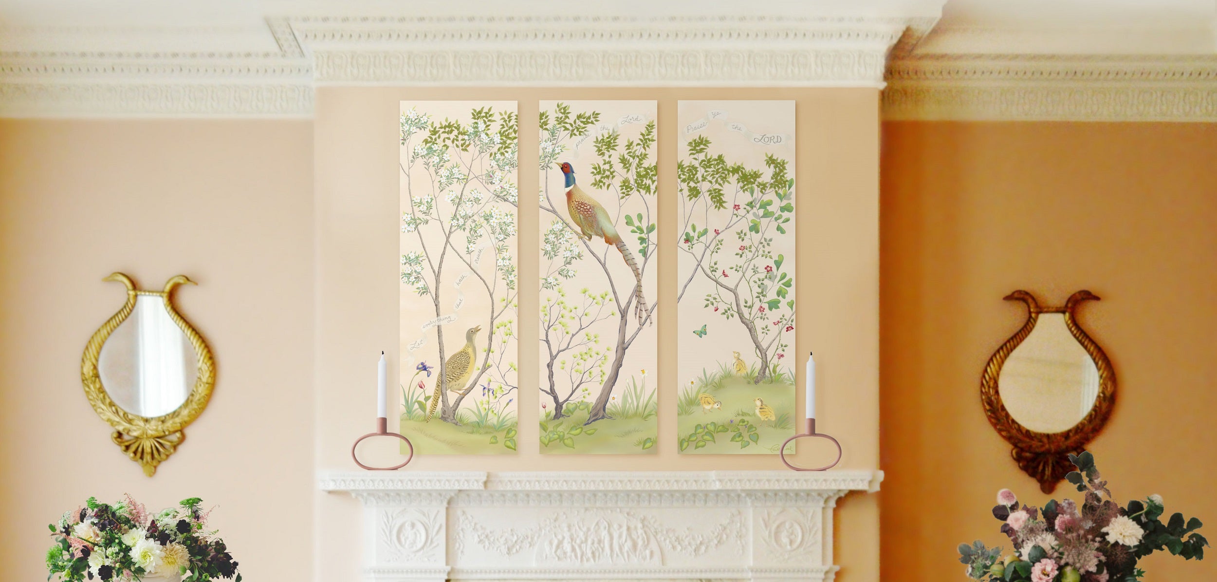 A Joyful Christian Chinoiserie Painting