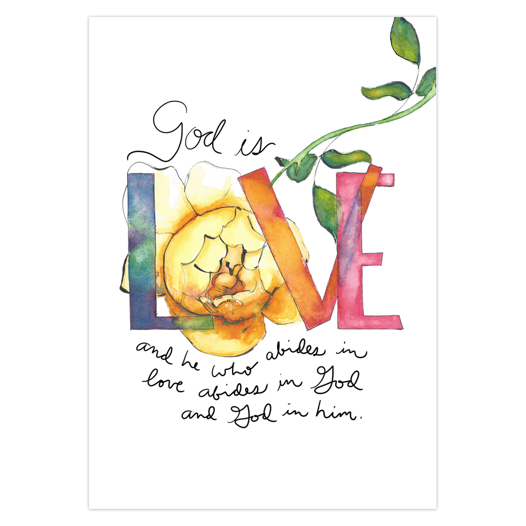 "God is LOVE" Art Greeting Card