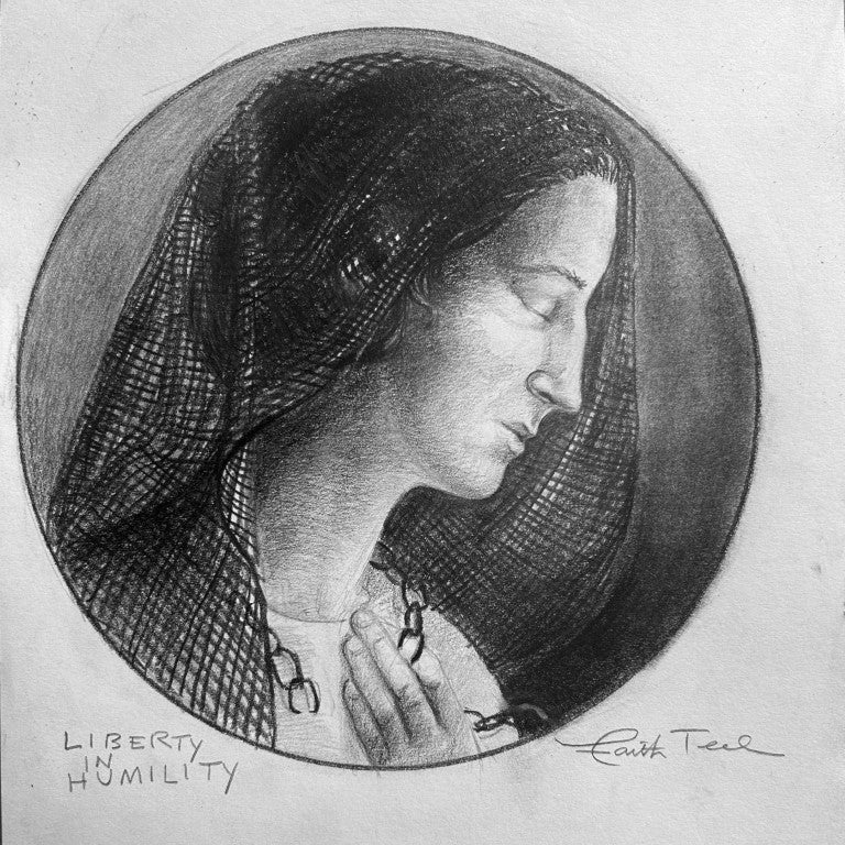 Liberty in Humility II - Original Pencil Drawing