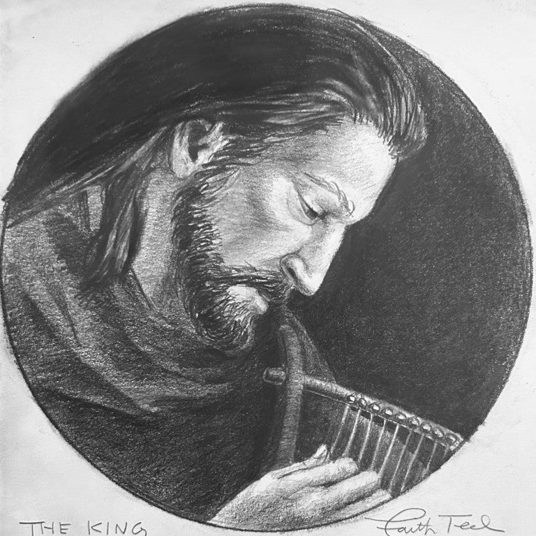 The King in Exile I - Original Pencil Drawing