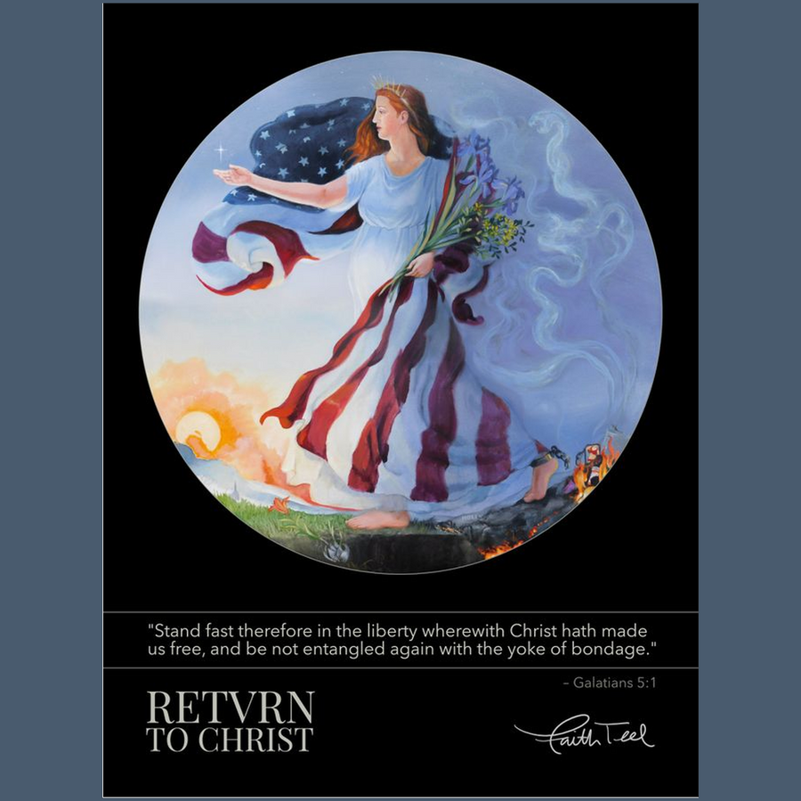 Retvrn to Christ  - Fine Art Poster - Black