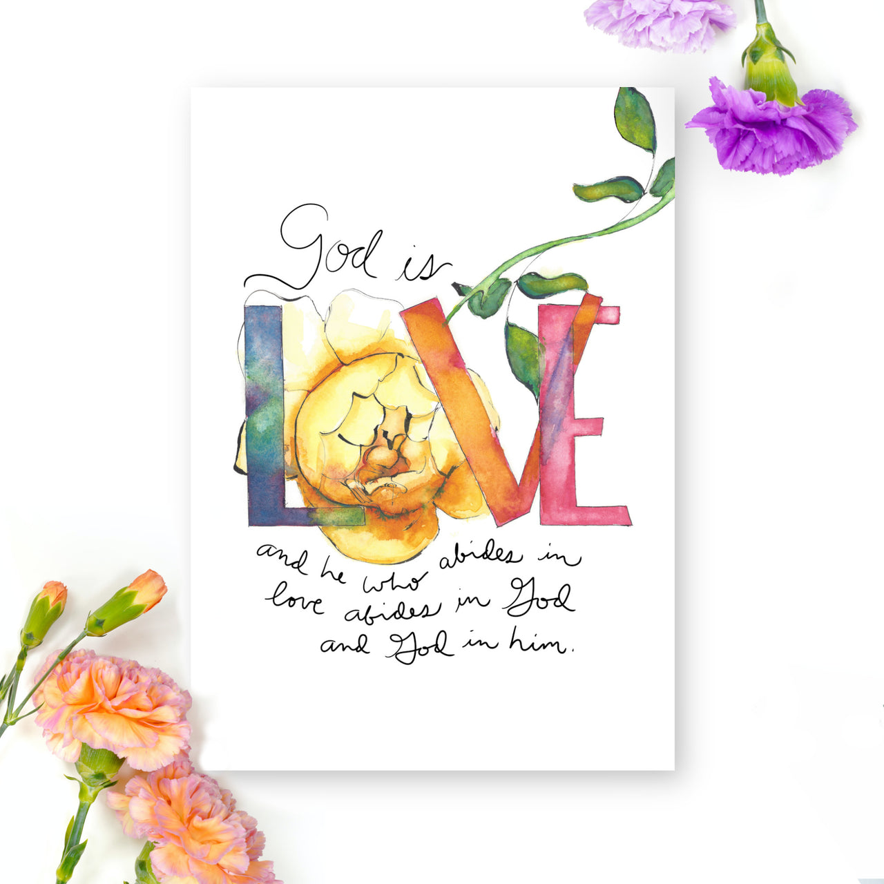 "God is LOVE" Art Greeting Card